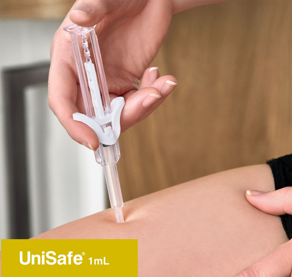 UniSafe® 1mL in use